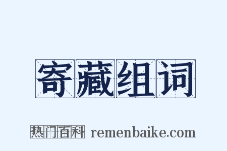 寄藏组词是什么意思的图片